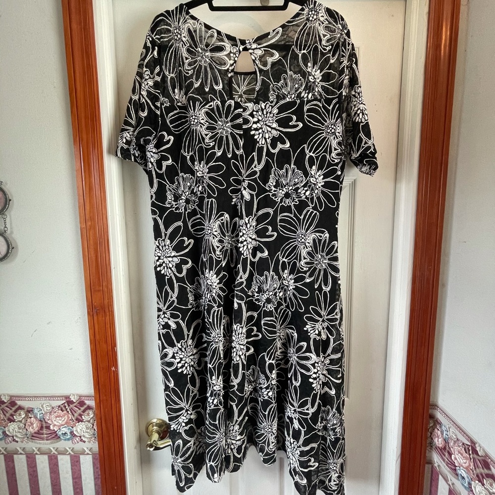 Black & White Floral Dress